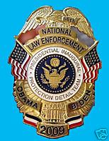 Obama Biden Inaugural MINI Lapel pin Police Badge 2009 Very Rare Lapel Pin Badge